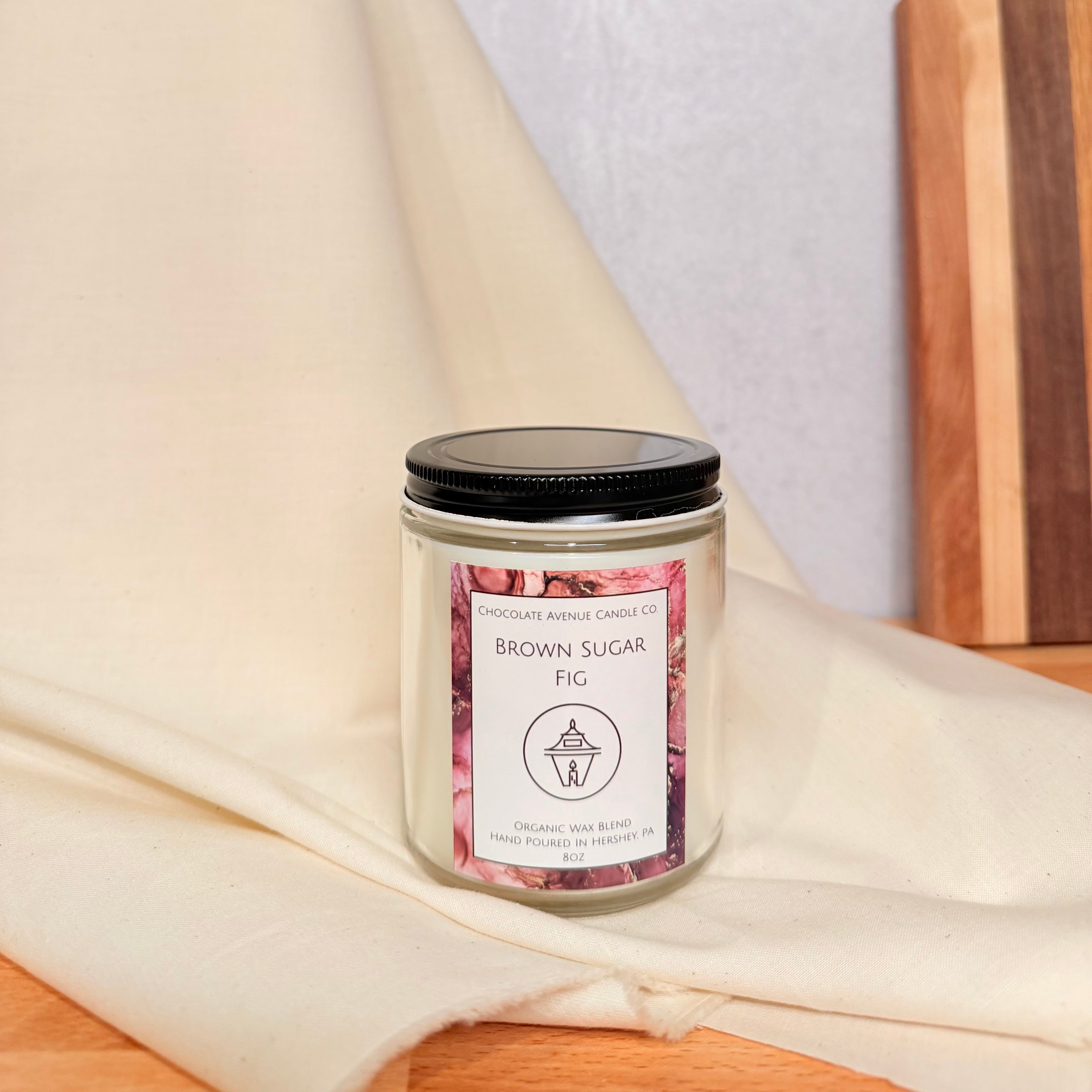 Brown Sugar Fig candle with warm brown sugar and sweet ripe fig notes.